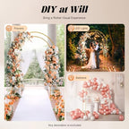 Bepritm Wedding Arch Backdrop Stand 7.2FT, Balloon Arch Backdrop Arch Stand With Base, Metal Arch Backdrop Stand for Wedding Ceremony Baby Shower Birthday Party Decor (Gold) - Image 5