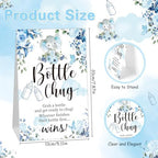 TrelaCo 20 Pcs Bottle Chug Game, Elephant Theme Baby Shower Favors, Blue - Image 2