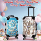 Gejoy 20 Pcs Mini Suitcase Party Favor Box with Plush Ball Keychains 7.48 x 3.15 x 1.97 Inches Empty Luggage Storage Box Clear Candy Packaging Containers for Baby Shower Travel Wedding (Multicolor) - Image 6