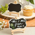 FASHIONCRAFT Natural Wood Easel and Blackboard Placecard Holder (20) by FASHIONCRAFT