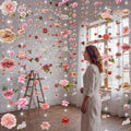 Suncalla 6 Pack 35.4ft Fake Flower LED Garland Backdrop, Fresh, Pink by Unknown