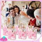 OINETRK 109pcs Baby Shower Prizes for Winners Gifts Baby Shower Favors including Headband Hair Brush Compact Mirror Bath Sponges Powder Puff Hair Tie Claw Makeup Brushes Gift Bag Bridal Shower(Pink) - Image 3