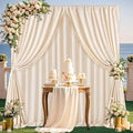Ivory Backdrop Curtains 30ftx10ft Wedding Polyester Photo Drapes by SoarDream