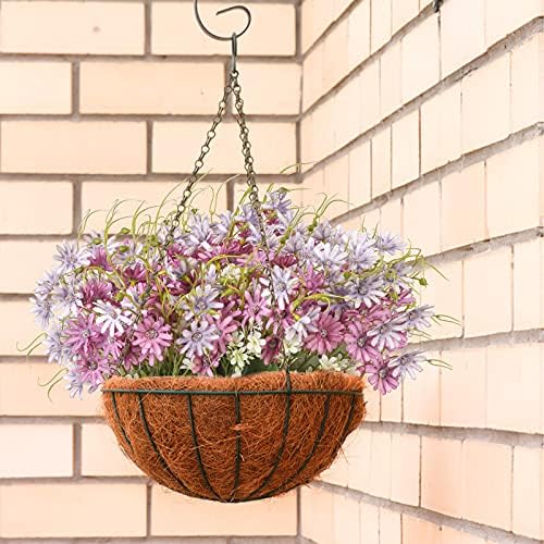 Artificial Flowers Wildflowers Silk Daisy Spring Fake Daisies Decoration Summer UV Resistant Colorful Mixed Bundles Faux Greenery Outdoor Plant Stem Filler for Home Decor Indoor Floral Arrangements - Image 5