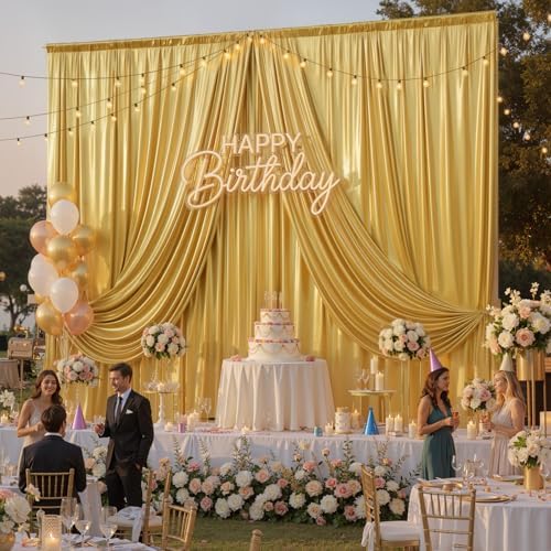 10x15FT Gold Sequin Backdrop Curtain Double Sided - Image 4