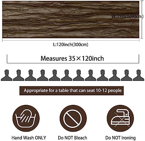 35x120 Inch Brown Cheesecloth Table Runner Rustic Fall Wedding Party Decor - Image 2