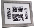 Creative Picture Frames 4X6Event11X14Dw-W Driftwood Event Photo Booth Frame Holds 2-4 By 6 And 2-2 By 6-Inch Photographs With White Collage Mat And Stand by CreativePictureFrames