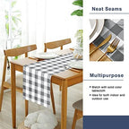Hiasan Buffalo Plaid Table Runner Grey and White 14W x 60L, 1 Piece - Image 4