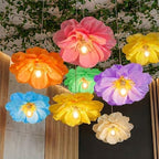 Thiccywoov 8 Pack Giant Paper Flower Decorations for Bulb, 15.7" Large Artificial Flower Paper Lantern Colorful Crepe Tissue Papers Flowers for Classroom Birthday Wedding Decorations(Colorful) by Jgiusenfg