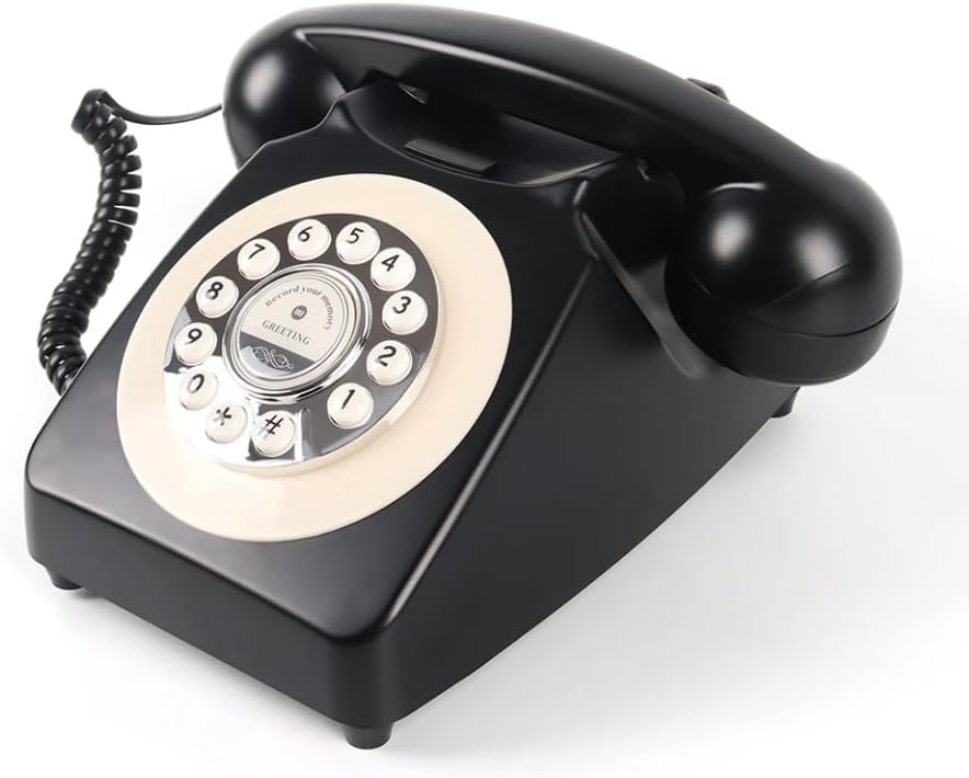 Audio Guest Book Phone with Neon Table Sign for Wedding Party Birthdays Rentals Confessions Special Occasions (Black) - Image 4