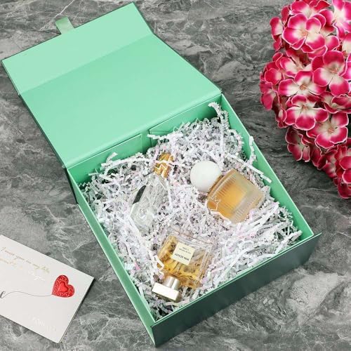 5 Pcs Green Gift Box 8x8x4 Inches Small Gift Boxes for Presents with Magnetic Closure LidLuxury Gift Box for Rectangle Collapsible for Bridesmaid, Wedding, Birthday Gift Packging - Image 5