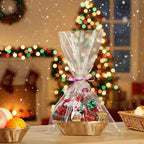 Jetec 12 Pack Empty Gift Baskets to Fill, Oval Baskets for Gifts Empty Food Storage Bin with 10 Rolls Colorful Ribbon and 30 Clear Bags for Wedding Birthday Christmas, 9 x 6 x 2.25 Inch - Image 3