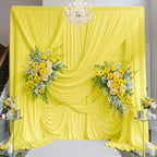 10ft×15ft Yellow Backdrop Curtain for Wedding Parties by PartyVillage