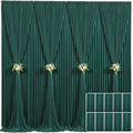 10 Panels Hunter Green Backdrop Curtain for Parties Wrinkle Free Dark Green Photo Curtains Backdrop Drapes Fabric Decoration for Weding Baby Shower Birthday Party Photography 50ft(W) x 10ft(H) by Tao-GePartyDecorations