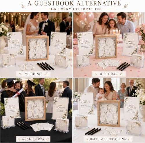 Wedding Guest Book Alternative Set with Note and DIY Wish Cards - Image 5
