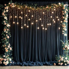 60ftx12ft Wrinkle Free Black Backdrop Curtains for Parties, Silky Polyester 12 Panels 12 ft Long Black Photo Backdrop Drapes Back Drop Cloth for Wedding Birthday Graduation Photography Background - Image 6