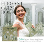 Embroidered Wedding Guest Book—The Perfect Polaroid Guest Book for Wedding Receptions, Birthdays, Baby Showers, and Special Events with 3 Photo corner stickers+ 3 DIY pens+1 Diamond Pen (green) - Image 4