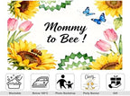 8x6ft Mommy to Bee Backdrop Floral Honeycomb Baby Shower Party Wildflower Bouquet Gender Reveal Sweet as Can Photography Background Party Banner Decorations Photo Studio Props - Image 2