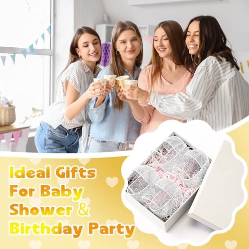 Threehoney 24 Pcs Baby Shower Mini Carriage Decoration White Goose Color Metal Wired Fillable Candy Stroller Baby Shower Table Centerpiece for Guest Gender Reveal Wedding Party Favor Gift - Image 5