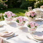 3 Set Rattan Baby Carriage Floral Arrangement with Bouquet for Baby Shower Table Centerpiece Stroller for Gender Reveal Party Decor Favor - Image 5