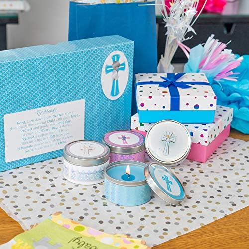 Premium Baptism Favors for Girls | Unique Christening Favors with Soy Wax Candle | First Communion Favors | Christian Party Favors Gift Set for Guests | 6-Pack Blessings Candle Set - Image 5