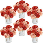 6 Set Terracotta Pre-Made Flower Table Centerpieces for Fall Decor by SEKNHOP