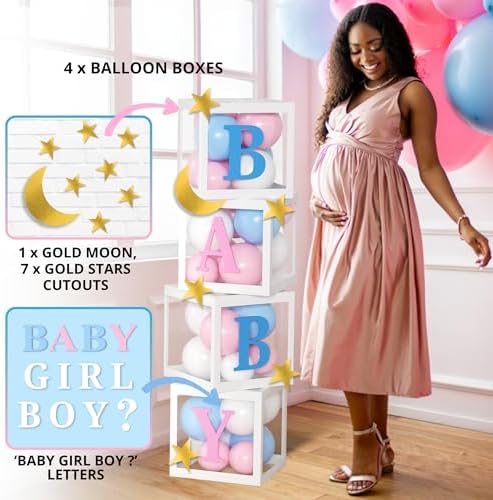 191 Pc Twinkle Twinkle Little Star Gender Reveal Decorations, Boy or Girl - Image 5