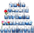 Fixwal 36 Blue Bud Vases Glass Bud Vase Set of 36, Small Vases for Flowers by Fixwal