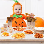 Ziliny 350 Pcs Fall Baby Shower Party Supplies Fall in Love with Baby Paper Plates Napkins Cups and Plastic Cutlery Party Tableware Set for Autumn Shower Birthday Decorations, Serves 50 - Image 6