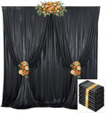 40ft x 10ft Black Sequin Backdrop Curtains for Party Wedding Shimmer Curtain Backdrop Prom Sparkly Glitter Fabric Photo Backdrop Drapes for Birthday Party Photography Baby Shower 5x10FT, 8 Panels by Tao-GePartyDecorations