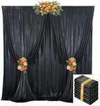 40ft x 10ft Black Sequin Backdrop Curtains for Party Wedding Shimmer Curtain Backdrop Prom Sparkly Glitter Fabric Photo Backdrop Drapes for Birthday Party Photography Baby Shower 5x10FT, 8 Panels by Tao-GePartyDecorations