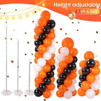 Balloon Column Stand with 102Pcs Balloons, Halloween Balloon Column Kit Set of 2, Metal Balloon Tower Stand with Base for Floor, Height Adjustable from 1.57 to 7 Ft, For Party Decorations - Image 4