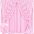 30x10ft Pink Backdrop Curtain for Wedding Parties Wrinkle Free Fabric Light Pink Drapes Backdrop Decoration for Baby Shower Birthday Photography Decoration 6 Panels, 5ft x 10ft by Gogoparti