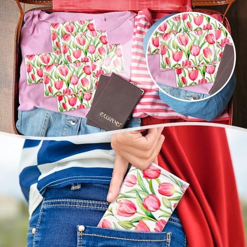 PerKoop 100 Pack Pocket Tissues Travel Slim Packs Small Facial Tissues Wallet Size Toilet Paper for Travel Guest Wedding Supplies, 4 Styles (Tulip) - Image 6