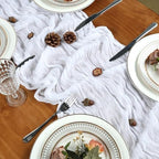 12 Pack 23 x 120 Inch White Table Runner 10Ft Cheesecloth - Image 4