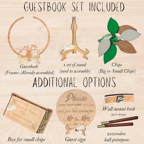 Wedding Guest Book Alternative Tree, Wooden Leaf Drop Box, Rustic Decor - Image 6