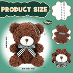 Shappy 90 Pcs / 30 Set Tartan Baby Shower Decorations Green Plaid Bear Party Favors for Guest Tartan Bear Keychain Green Thank You Card Baby Shower Return Gifts for Gender Reveal Party Supplies - Image 2