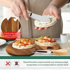 Patelai 12 Set Bridal Shower Game Prize Heart Cheese Board, Acacia Color - Image 3