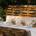 33Pcs Khaki Bear Baby Shower Centerpieces Mason Jar Babybreath - Image 6