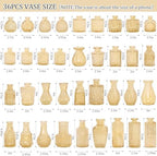 Set of 36 Glass Bud Vases Small Flower Vases for Centerpieces(Champagne) - Image 2