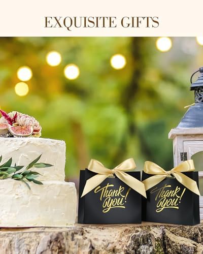 EQOREIIN 100 Pack Small Thank You Gift Bags with Ribbon, 4.5x1.8x3.9 Inches - Image 4