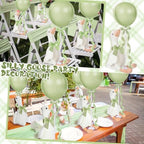 Chunful 6 Set Sage Green One Silly Goose 1st Birthday Decoration 11.8 Inch - Image 4