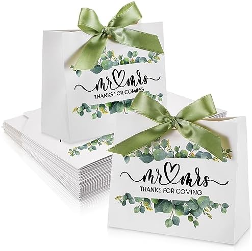 Seajan 60 Pcs Wedding Favor Bags with Ribbon, Thank You Gift Bags Party by Seajan