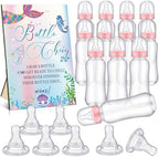 TrelaCo Mermaid Cool Baby Shower Games Bottle Chug Sign Wooden Mermaid Theme Gift Sets Gender Reveal Party Favors and 12 Pcs Baby Bottle Shower Favor for Games Gender Reveal by TrelaCo