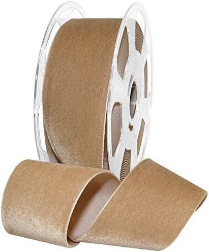 Morex Ribbon Nylon, 2 inches by 11 Yards, Earth, Item 01250/10-597 Nylvalour Velvet Ribbon, 2" x 11 yd, by MorexRibbon