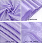 100 Pieces Lavender Satin Chair Sashes for Wedding Reception Party Hotel Home Kitchen Decoration-Lavender - Image 3