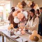 6 Sets Bear Baby Shower Decorations, Centerpieces,Brown - Image 6