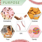 36Pcs Baseball Clear PVC Gift Bags With Handles Bulk Sport Theme Goodie Treat Candy Bags Rugby Team Present Wrap Tote Bag for Boys Birthday Party Favor Baby Shower Decorations Supplies 8 x 8 x 3in - Image 3