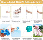 Balloon Arch Kit, Bendable 8FT and 6FT Half Balloon Arch Stand - Image 4