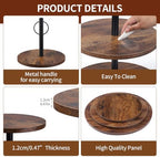 Cupcake Stand, 3 Tier Wood Cake Stands Rustic Cupcake Tower, Round Tiered Tray Stand for Dessert Table Display, Industrial Wooden Serving Stand Wedding, Graduation and Baby Shower (Zhong 2Pack) - Image 6